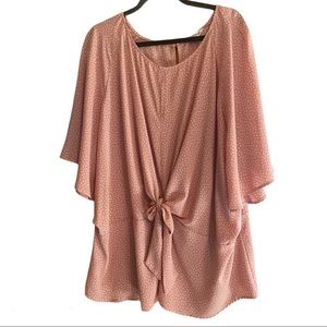 Gorgeous Sandy & Sid Tie Front Plus Size Blouse